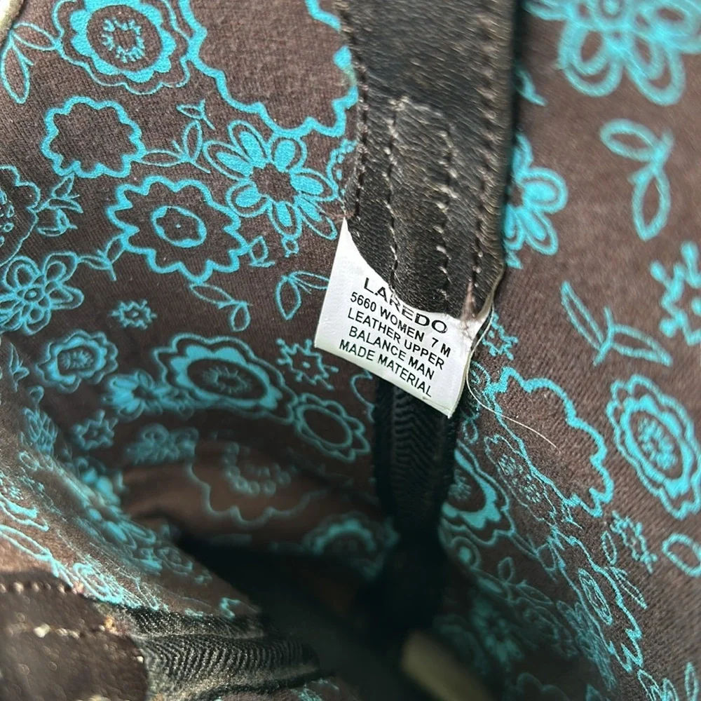 Laredo Western Boots Spellbound Sanded Goat Brown size 7 - Picture 5 of 7